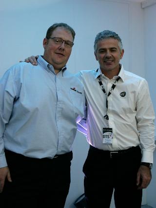 Lightfactor Sales Manager Peter Coles with DTS VP of Sales Franco Zaghini