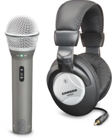 Samson Q2U recording pack with HP20 headphones