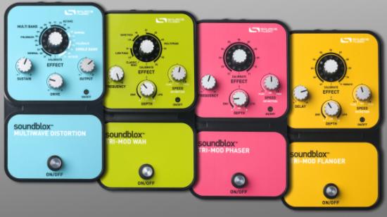Soundblox guitar effects pedals for motion control