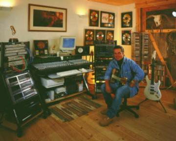 Pretty organized: Craig in his home studio