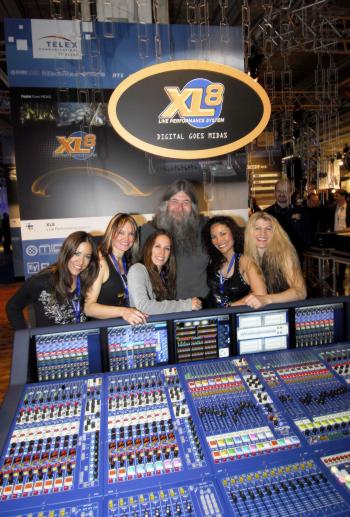 Launch of the Midas XL8 digital liver performance console at prolight+sound 2006